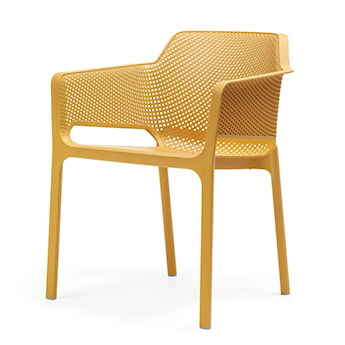 Krzesło ogrodowe Net Nardi z certyfikowanego tworzywa żółte