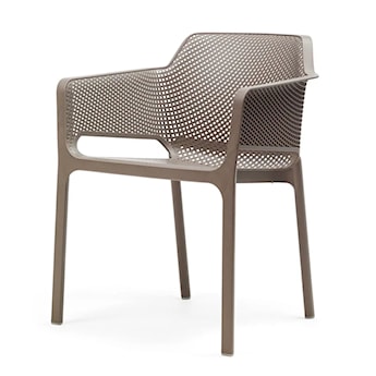 Krzesło ogrodowe Net Nardi z certyfikowanego tworzywa brązowe