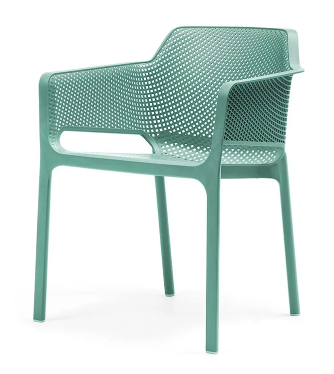 Krzesło ogrodowe Net Nardi z certyfikowanego tworzywa turkusowe