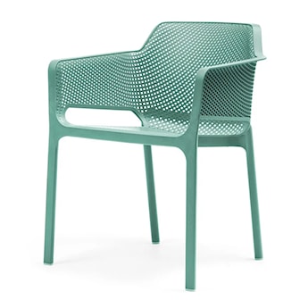 Krzesło ogrodowe Net Nardi z certyfikowanego tworzywa turkusowe