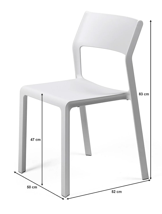 Zestaw balkonowy okrągły stół Spritz 60 cm i 2 krzesła Trill Nardi z certyfikowanego tworzywa biały  - zdjęcie 2