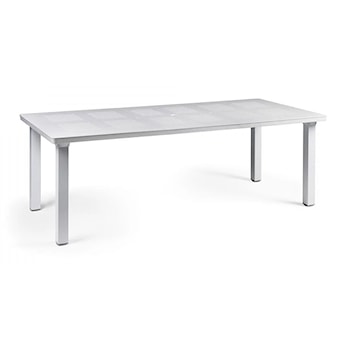 Rozkładany stół ogrodowy Levante Nardi 160-220x100 cm z certyfikowanego tworzywa biały