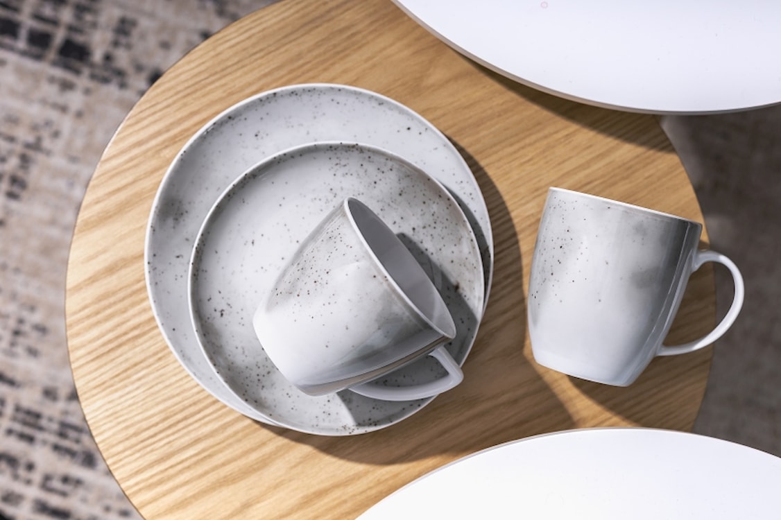 Kubek porcelanowy Boss 380 ml biało-szary  - zdjęcie 2