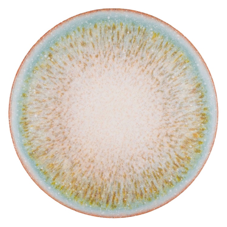 Talerz głęboki porcelanowy Roma 22 cm błękitno-żółty  - zdjęcie 2
