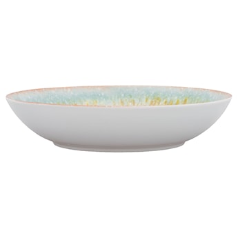 Talerz głęboki porcelanowy Roma 22 cm błękitno-żółty