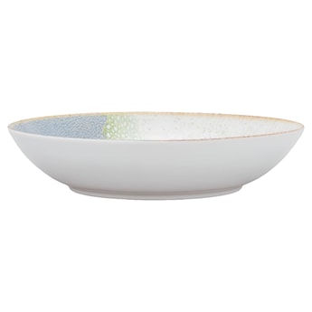 Talerz głęboki porcelanowy Roma 22 cm biało-niebieski