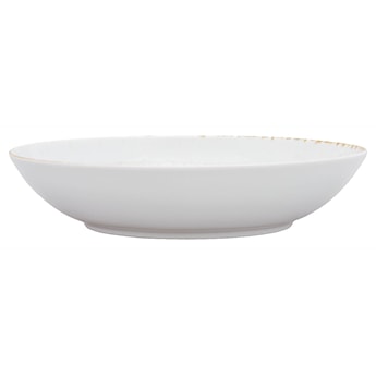 Talerz głęboki porcelanowy Roma 22 cm biało-brązowy