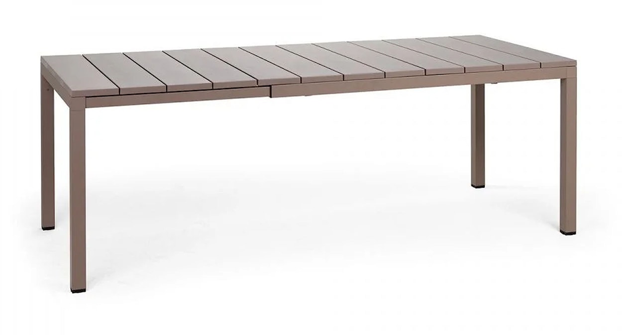 Zestaw ogrodowy rozkładany stół Rio 210-280x100 cm i 8 krzeseł Net Nardi z certyfikowanego tworzywa brązowy  - zdjęcie 3