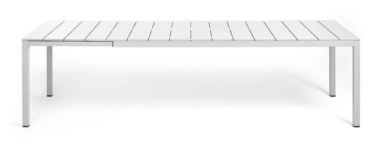 Zestaw ogrodowy rozkładany stół Rio 210-280x100 cm i 8 krzeseł Net Nardi z certyfikowanego tworzywa biały  - zdjęcie 4