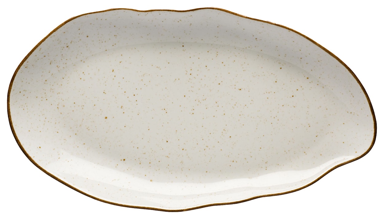 Półmisek porcelanowy Stone Age 38 cm beżowy 