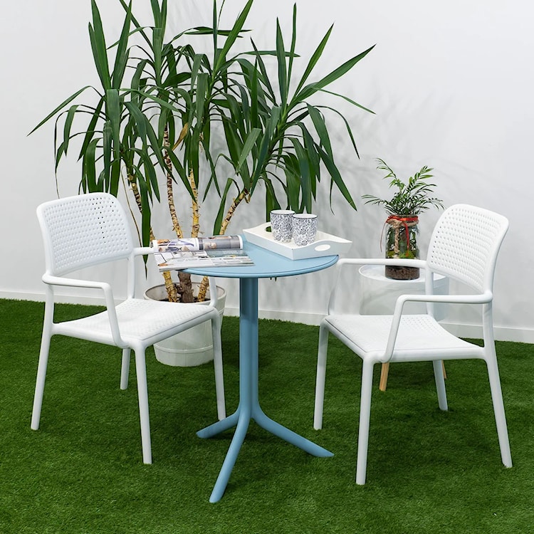 Okrągły stół ogrodowy Spritz Nardi 60 cm z certyfikowanego tworzywa jasnoniebieski  - zdjęcie 2