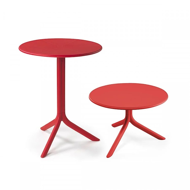 Okrągły stół ogrodowy Spritz Nardi 60 cm z certyfikowanego tworzywa czerwony  - zdjęcie 5