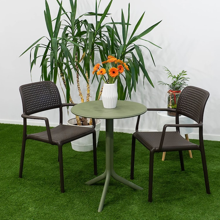 Okrągły stół ogrodowy Spritz Nardi 60 cm z certyfikowanego tworzywa zielony  - zdjęcie 2