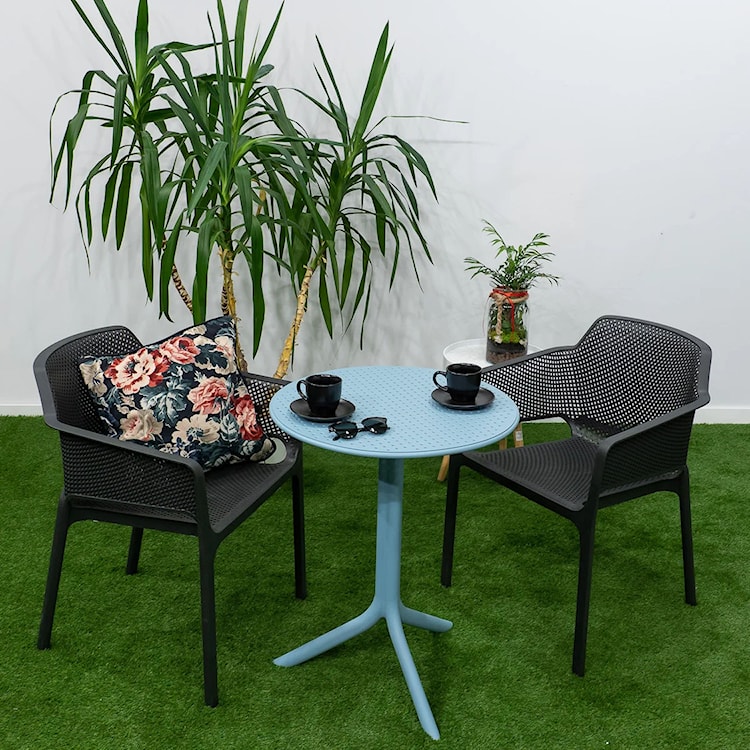 Okrągły stół ogrodowy Step Nardi 60 cm z certyfikowanego tworzywa jasnoniebieski  - zdjęcie 3