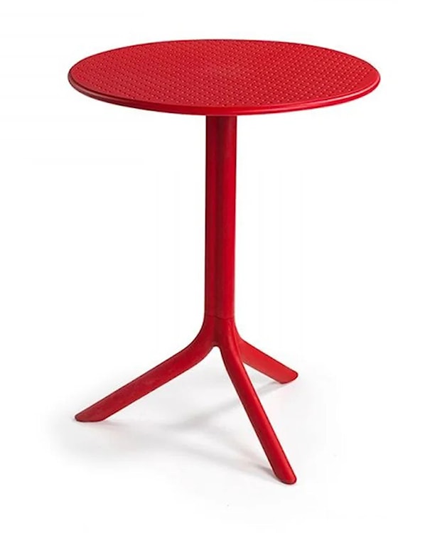Okrągły stół ogrodowy Step Nardi 60 cm z certyfikowanego tworzywa czerwony