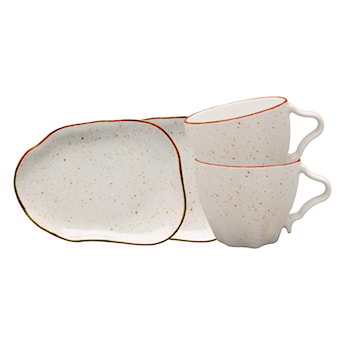 Zestaw 2 filiżanek porcelanowych Stone Age 250 ml beżowy