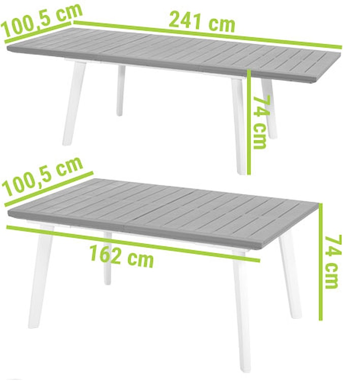 Zestaw ogrodowy Harmony Extendable Keter rozkładany dziesięcioosobowy stół i krzesła brązowo biały  - zdjęcie 12
