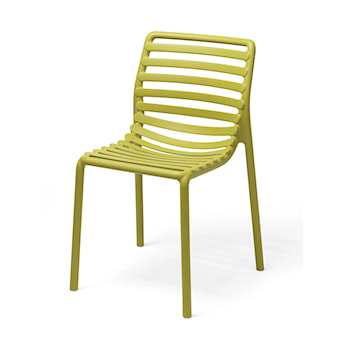 Krzesło ogrodowe Doga Nardi z certyfikowanego tworzywa żółte