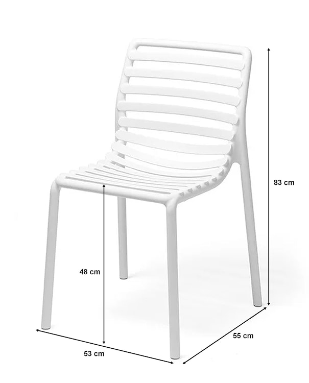 Krzesło ogrodowe Doga Nardi z certyfikowanego tworzywa żółte  - zdjęcie 3