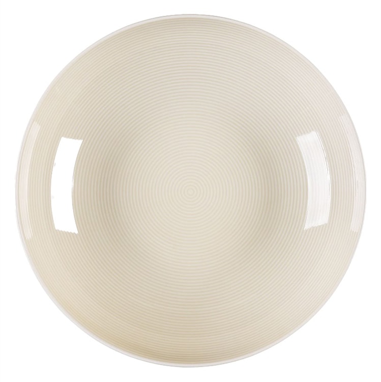 Zestaw talerzy porcelanowych dla 6 os. Boss kremowy  - zdjęcie 3