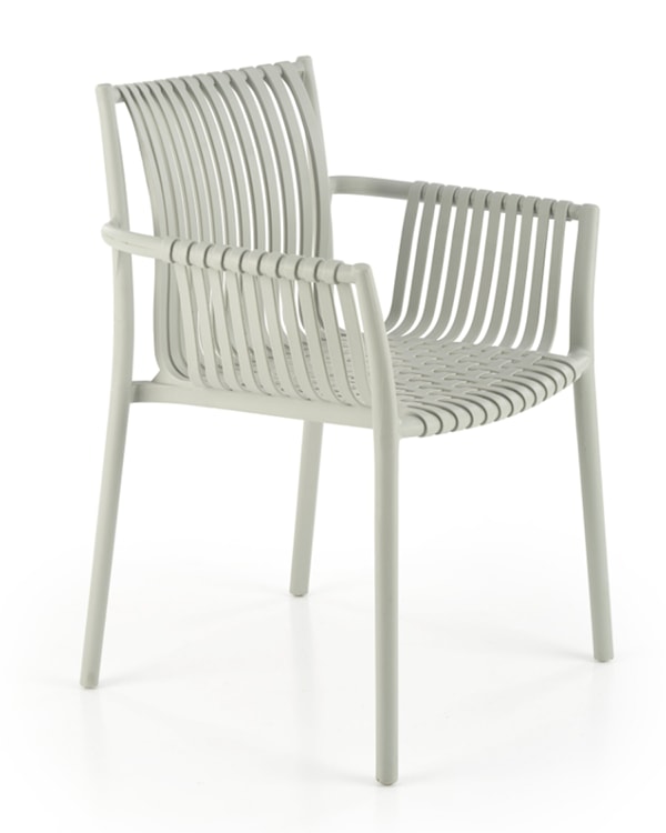 Krzesło z tworzywa Tatory z podłokietnikami jasnoszare  - zdjęcie 7