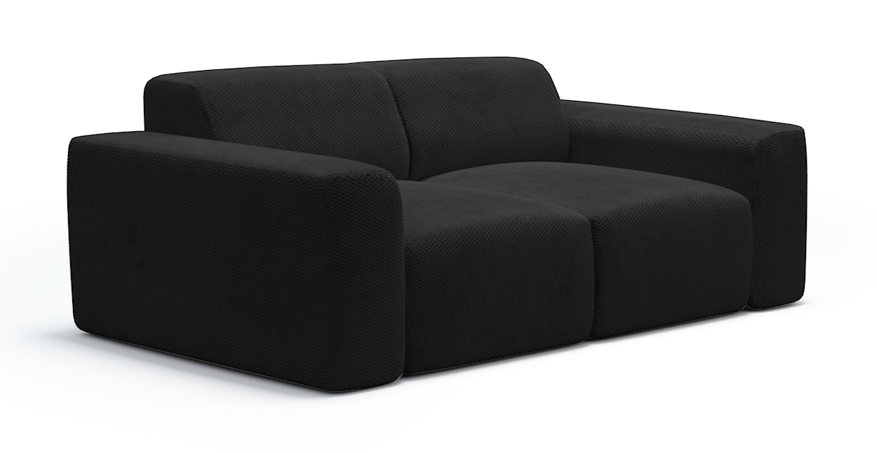 Sofa dwuosobowa Terrafino czarna w tkaninie hydrofobowej