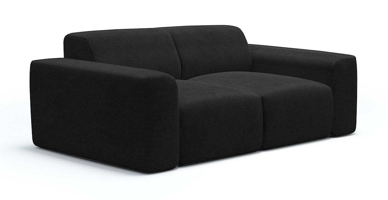 Sofa dwuosobowa Terrafino czarna w tkaninie hydrofobowej 