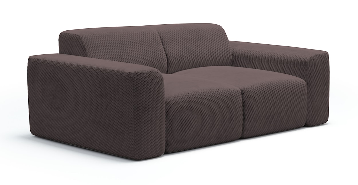 Sofa dwuosobowa Terrafino brązowa w tkaninie hydrofobowej