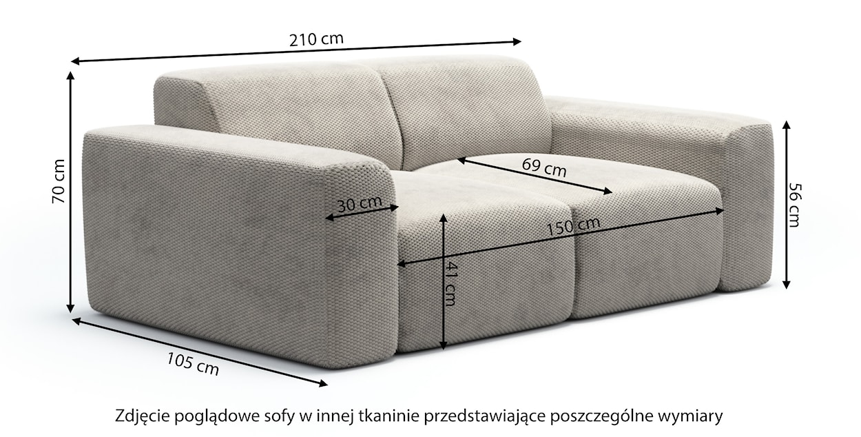 Sofa dwuosobowa Terrafino zielona w tkaninie hydrofobowej  - zdjęcie 3
