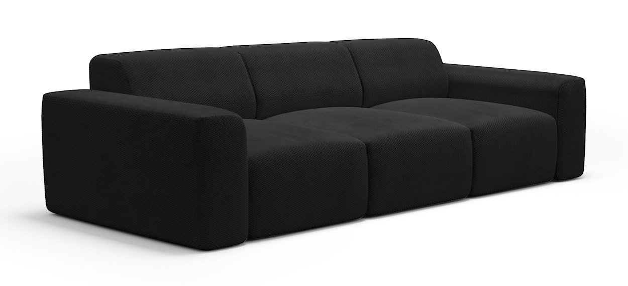 Sofa trzyosobowa Terrafino czarna w tkaninie hydrofobowej