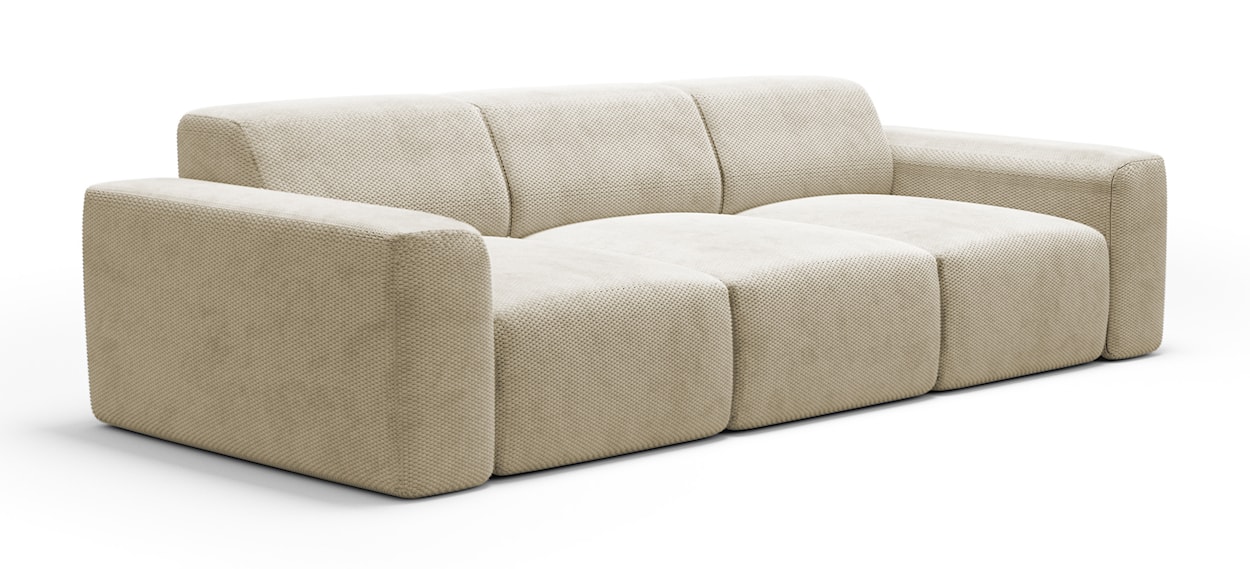 Sofa trzyosobowa Terrafino beżowa w tkaninie hydrofobowej