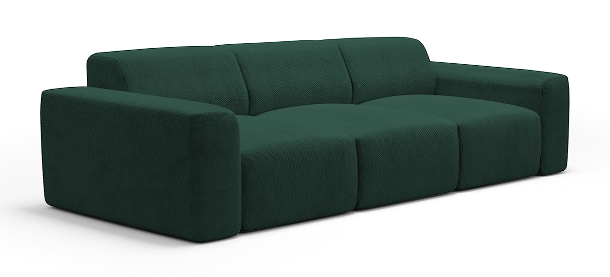 Sofa trzyosobowa Terrafino zielona w tkaninie hydrofobowej
