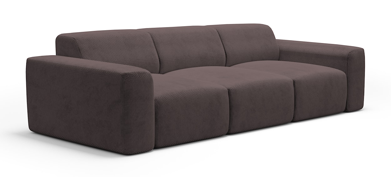Sofa trzyosobowa Terrafino brązowa w tkaninie hydrofobowej