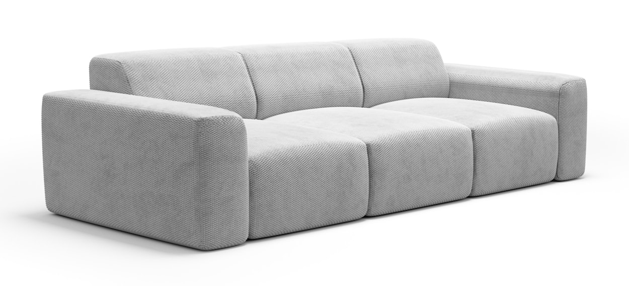 Sofa trzyosobowa Terrafino szara w tkaninie hydrofobowej