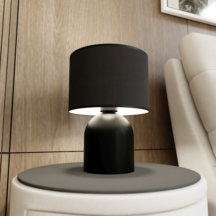 Lampka nocna Zingic 35 cm biało-czarna  - zdjęcie 3