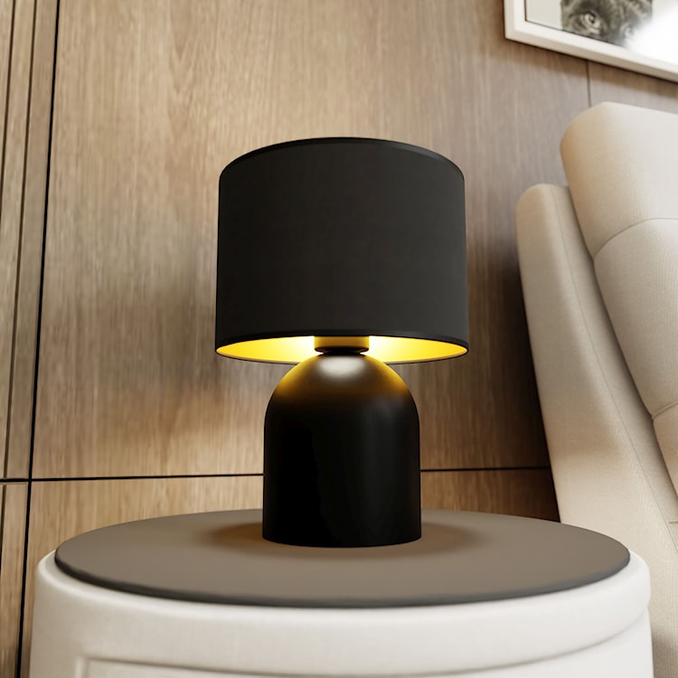 Lampka nocna Zingic 35 cm złoto-czarna  - zdjęcie 3