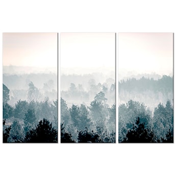 Obraz Zimowy las trzyczęściowy 90x60 cm