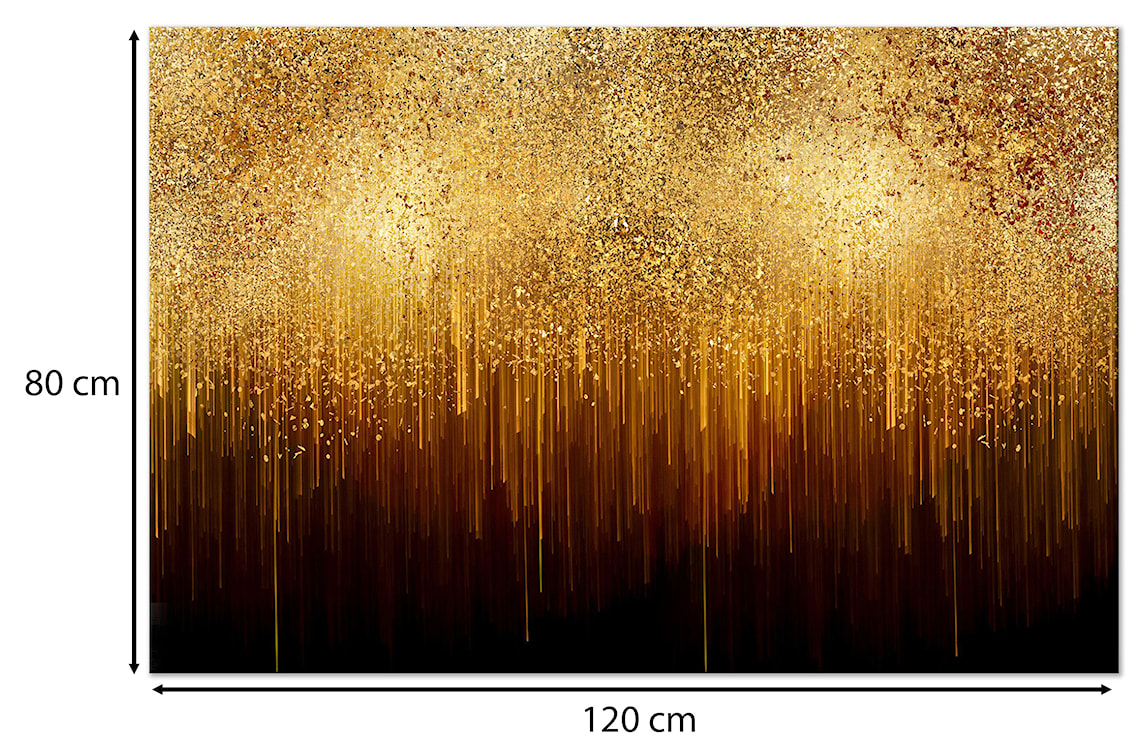 Obraz Złota ekspansja jednoczęściowy 120x80 cm szeroki  - zdjęcie 3