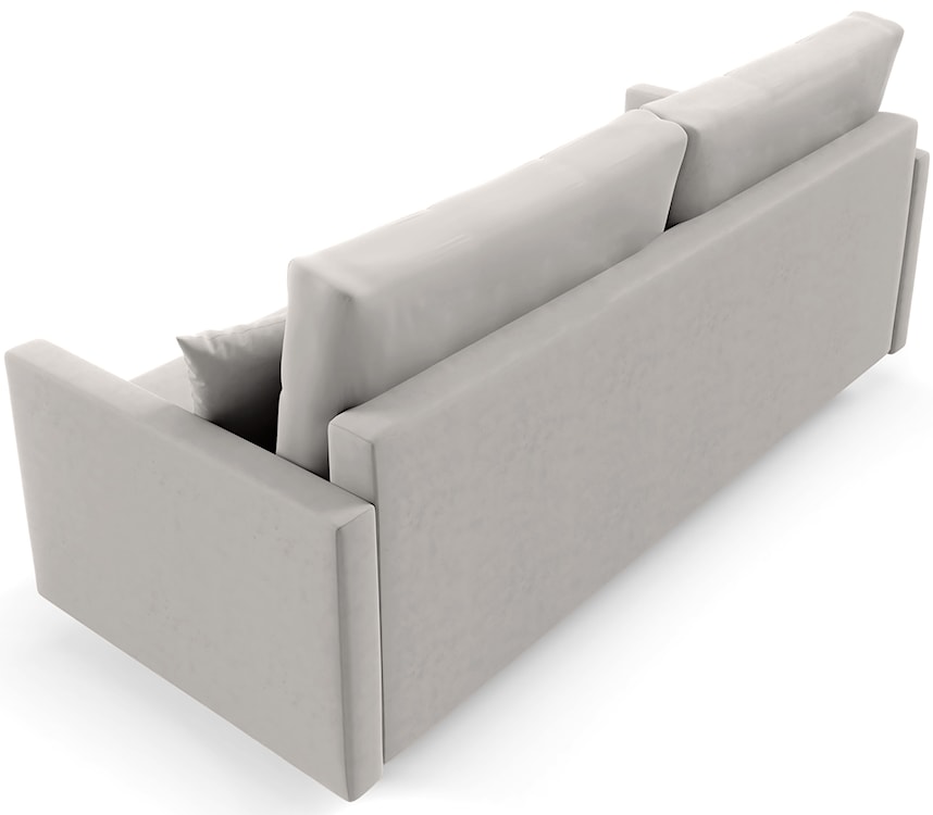 Kanapa rozkładana Zorra z pojemnikiem na pościel szarobeżowa welur  - zdjęcie 7