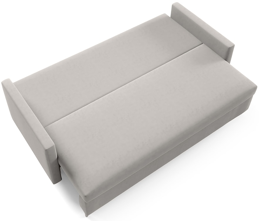 Kanapa rozkładana Zorra z pojemnikiem na pościel szarobeżowa welur  - zdjęcie 5