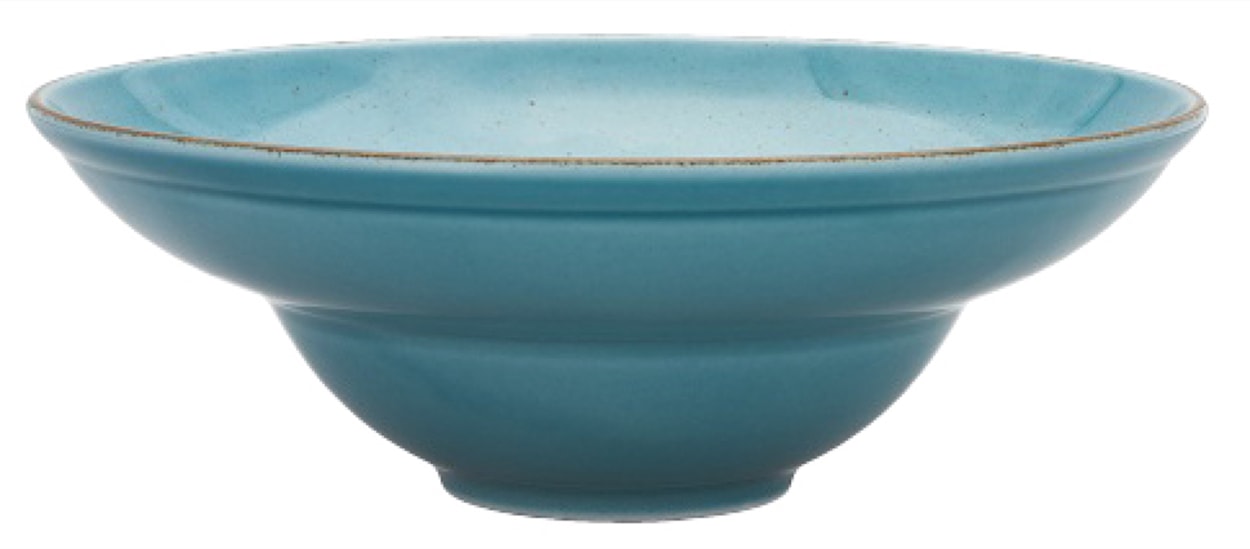 Talerz głęboki do pasty porcelanowy Art. 26 cm niebieski 