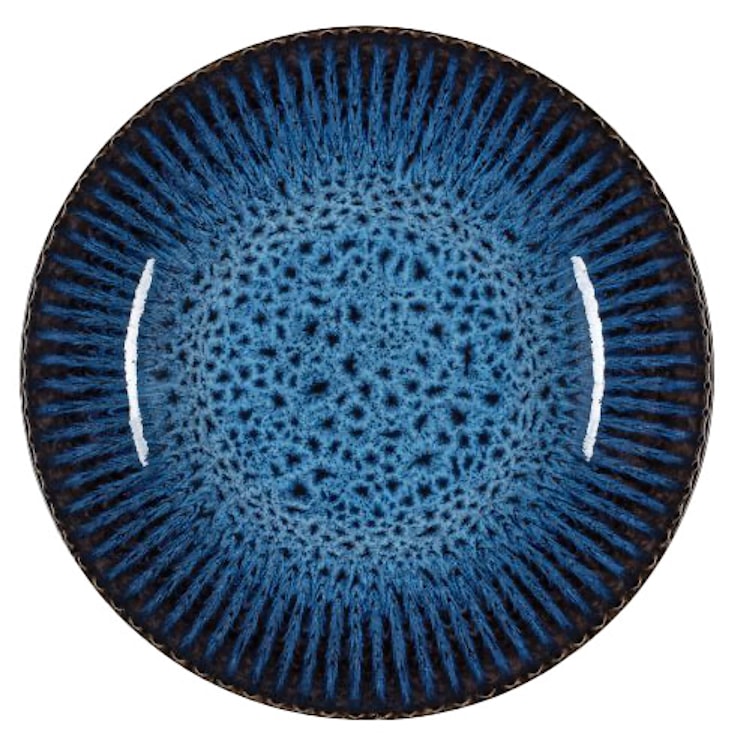 Zestaw talerzy dla 4 os. Cosmos ceramiczny niebieski  - zdjęcie 3