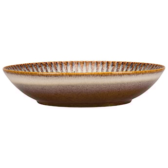 Zestaw talerzy dla 4 os. Desert ceramiczny niebiesko-brązowy