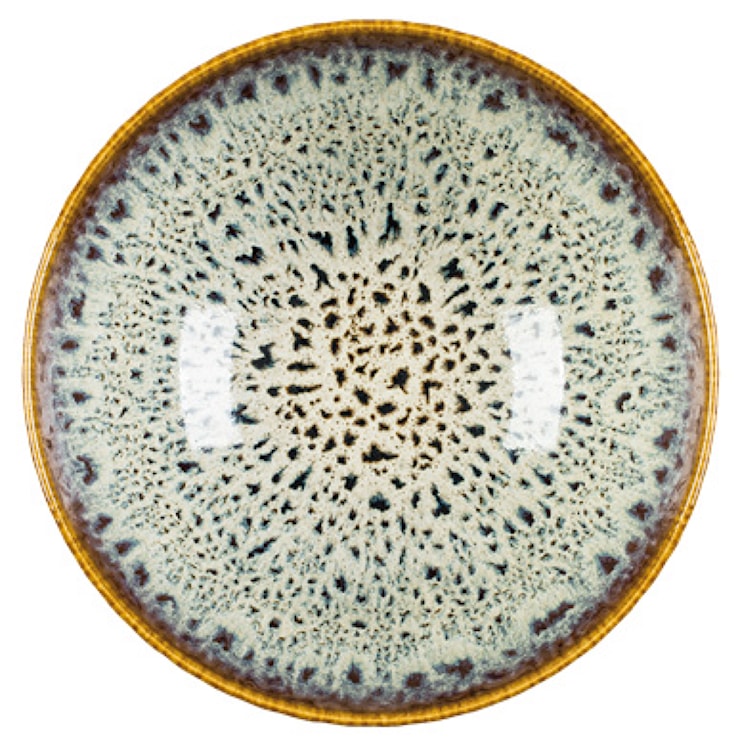 Miska salaterka Desert 17 cm ceramiczna niebiesko-brązowa  - zdjęcie 2