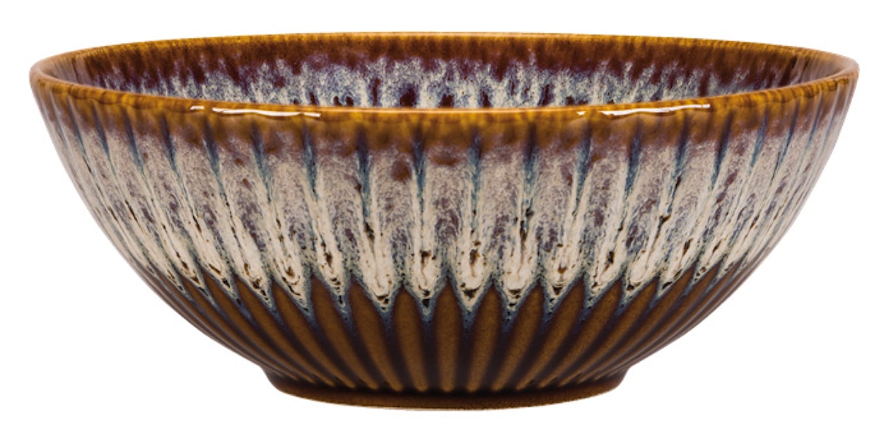 Miska salaterka Desert 17 cm ceramiczna niebiesko-brązowa 