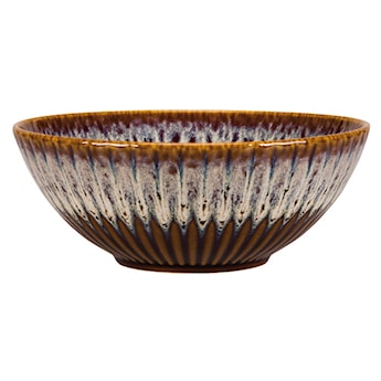Miska salaterka Desert 17 cm ceramiczna niebiesko-brązowa