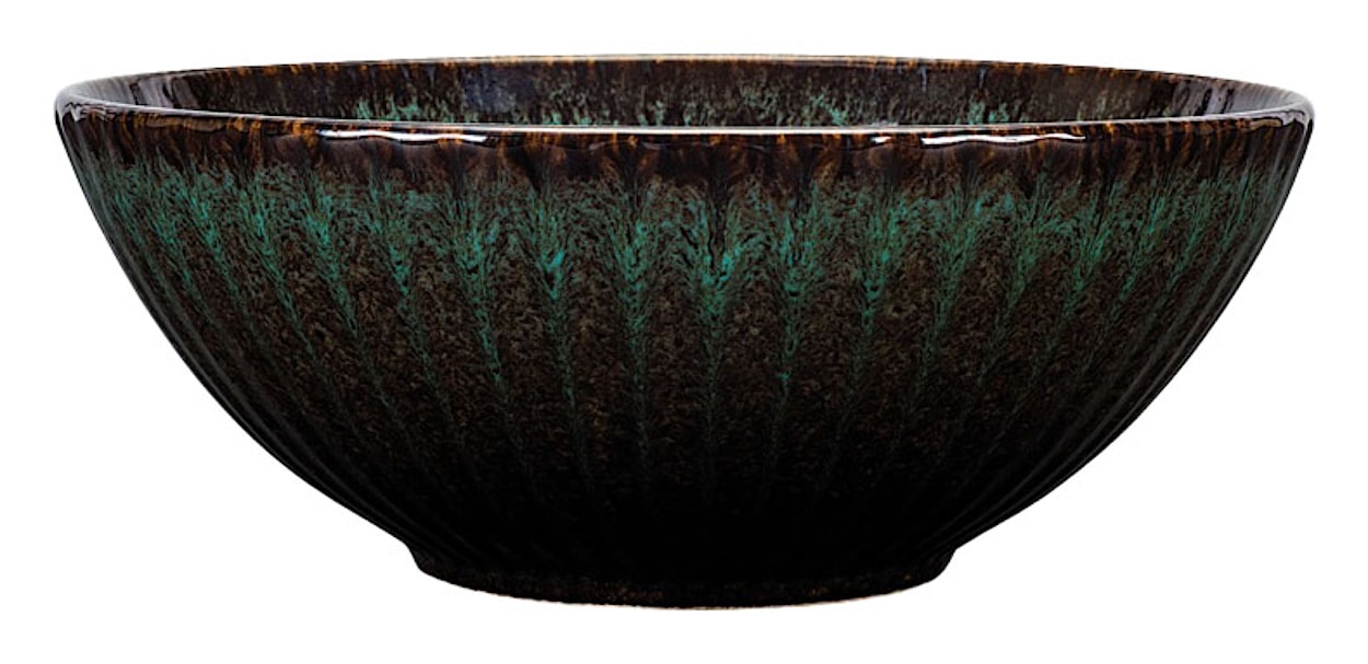 Miska salaterka Jade 17 cm ceramiczna ciemnozielona 