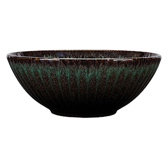 Miska salaterka Jade 17 cm ceramiczna ciemnozielona