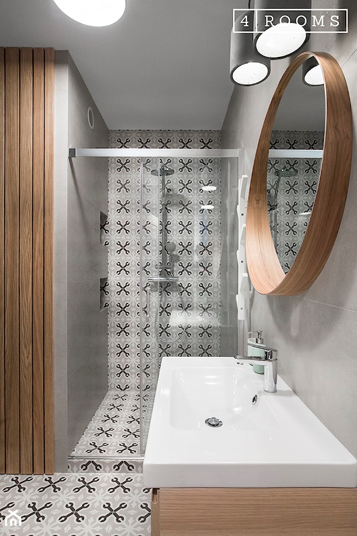 Aranżacja nowoczesnej łazienki w mieszkaniu na wynajem - zdjęcie od 4Rooms Studio - Homebook