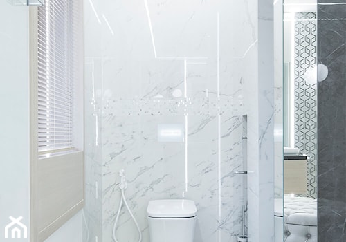 Aranżacja nowoczesnej łazienki w domu jednorodzinnym w Iławie - zdjęcie od 4Rooms Studio